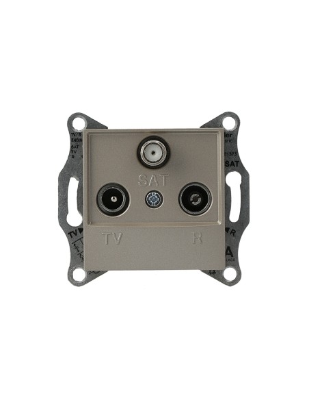 Asfora Gniazdo RTVSAT końcowe (1dB) bez ramki, brązowe EPH3500169 Schneider