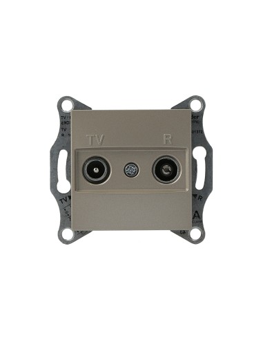 Asfora Gniazdo RTV końcowe bez ramki, brązowe EPH3300169 Schneider