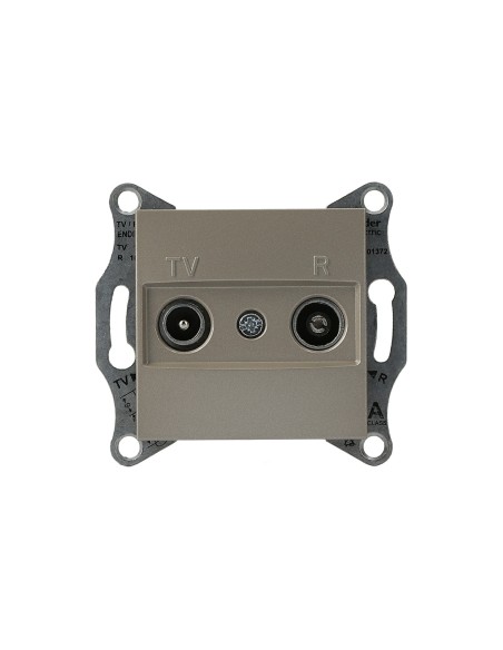 Asfora Gniazdo RTV końcowe bez ramki, brązowe EPH3300169 Schneider