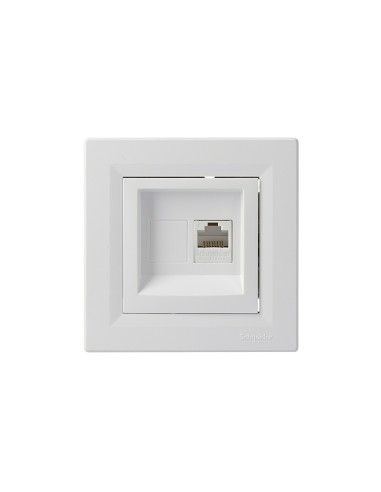 Asfora Gniazdo komputerowe RJ45 kat.6 UTP białe, EPH4700121 Schneider