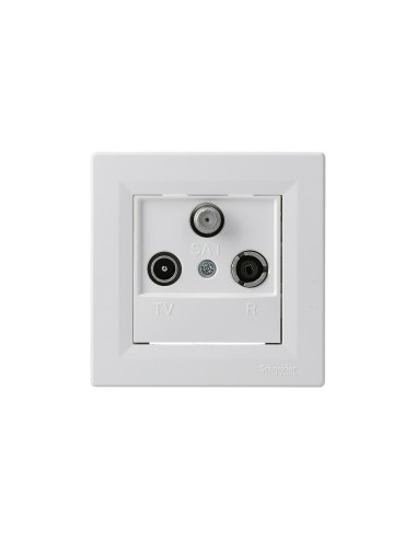 Asfora gniazdo RTV SAT końcowe białe EPH3500121 - hurtownia elektryczna Amper.pl