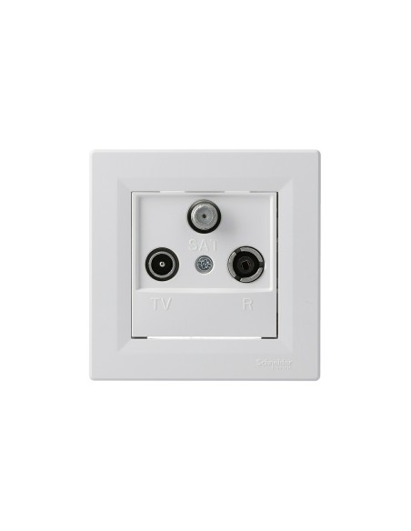 Asfora gniazdo RTV SAT końcowe białe EPH3500121 - hurtownia elektryczna Amper.pl