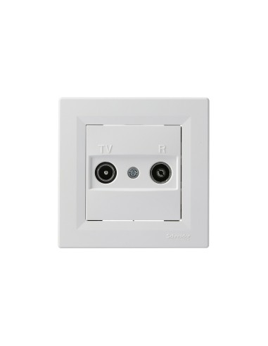 Asfora Gniazdo RTV przelotowe (4dB), białe EPH3300221 Schneider