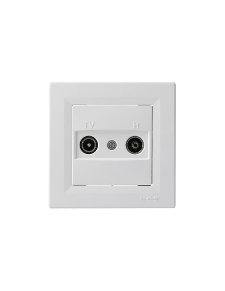 Asfora Gniazdo RTV przelotowe (4dB), białe EPH3300221 Schneider