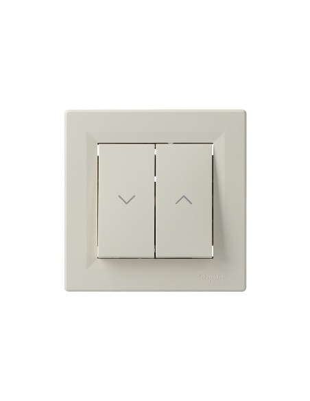 Asfora Przycisk żaluzjowy kremowy, zacisk sprężynowy EPH1300123 Schneider