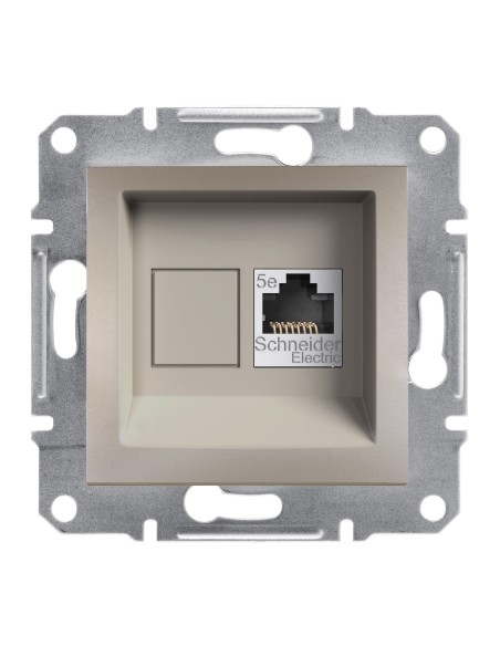 Asfora Gniazdo komputerowe kat.5e STP bez ramki, brąz EPH5000169 Schneider
