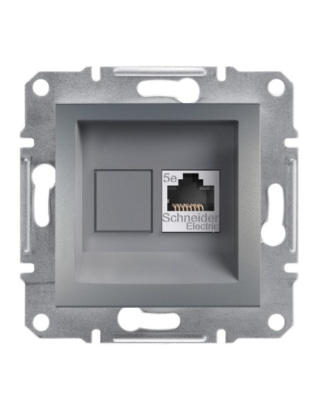 Asfora Gniazdo komputerowe kat.5e STP bez ramki, stal EPH5000162 Schneider