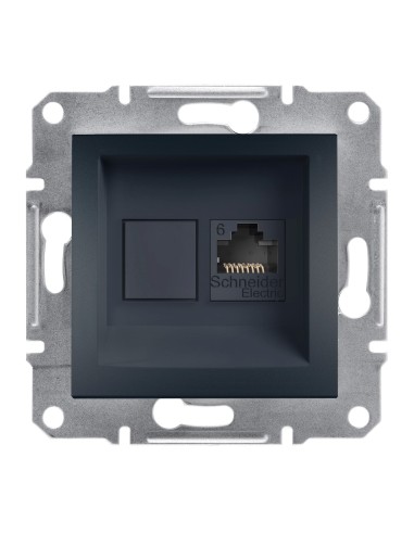 Asfora Gniazdo komputerowe kat.6 UTP bez ramki, antracyt EPH4700171 Schneider