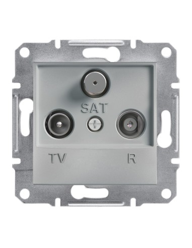 Asfora Gniazdo RTVSAT przelotowe (8dB) bez ramki, aluminium EPH3500361 Schneider