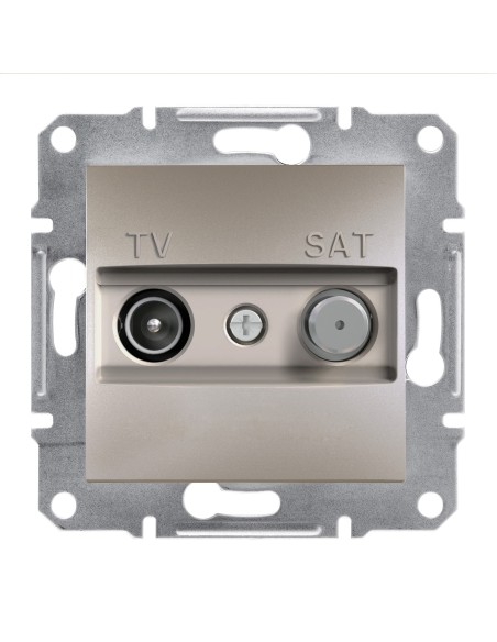 Asfora Gniazdo TVSAT przelotowe (8dB) bez ramki, brąz EPH3400369 Schneider