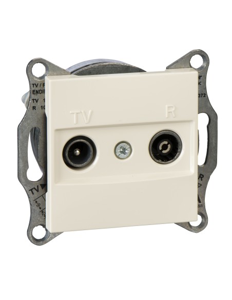 Asfora Gniazdo RTV końcowe (1dB) bez ramki, kremowe EPH3300723 Schneider