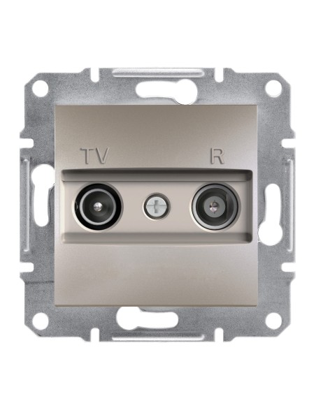 Asfora Gniazdo RTV przelotowe (4dB) bez ramki, brązowe EPH3300269 Schneider