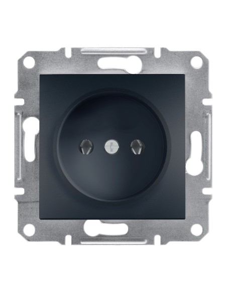 Asfora Gniazdo pojedyncze 2P bez ramki, antracyt EPH3000171 Schneider