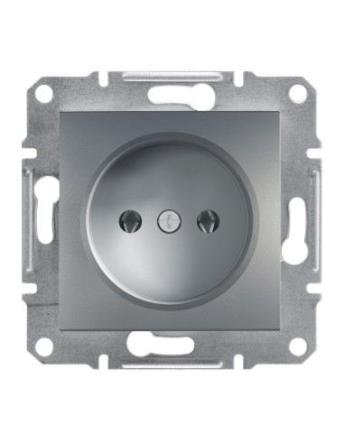 Asfora Gniazdo pojedyncze 2P bez ramki, stalowe EPH3000162 Schneider