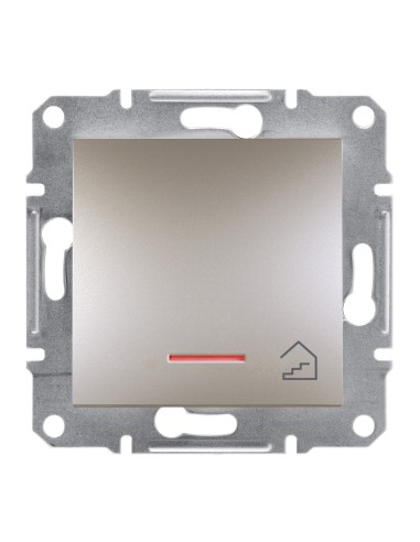 Asfora Przycisk "schody" z podś. (śrub.) bez ramki, brązowy EPH1900369 Schneider