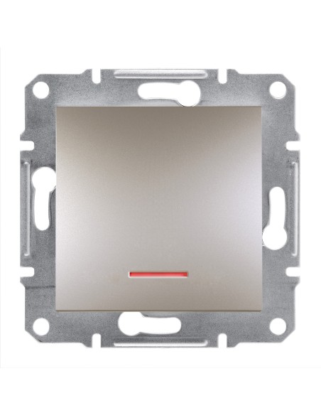 Asfora Przycisk z podświetleniem bez ramki, brązowy EPH1600169 Schneider