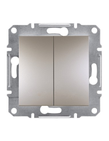 Asfora Przycisk podwójny (z. śrub) bez ramki, brązowy EPH1100369 Schneider