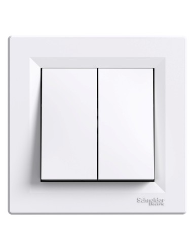 Asfora Przycisk podwójny, biały EPH1100121 Schneider