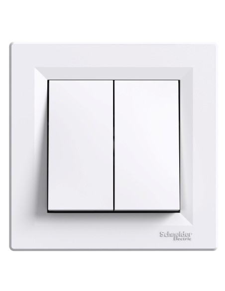 Asfora Przycisk podwójny, biały EPH1100121 Schneider