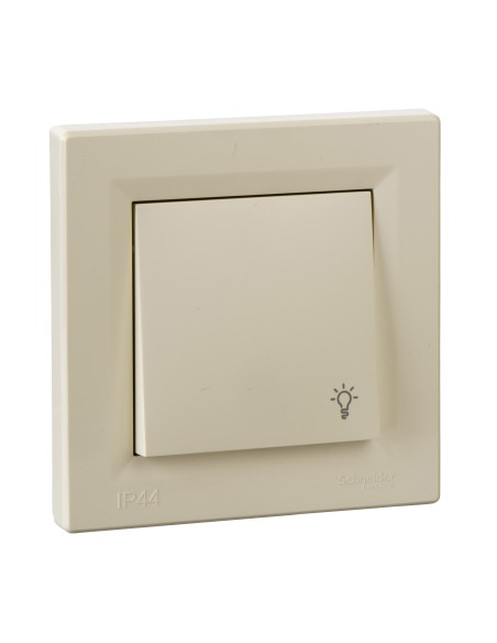 Asfora Przycisk "światło" IP44, kremowy EPH0900223 Schneider