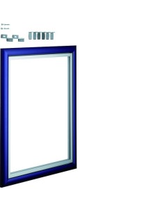 volta Ramka dekoracyjna do montażu lustra lub plakatu 2R błękitna VZ809N Hager 2