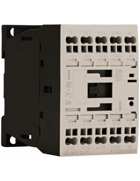 Stycznik mocy, 3-biegunowe, 380 V 400 V 7.5 kW, 1 zestyk zwierny, 220 V 50/60 Hz, Praca AC, Zaciski sprężynowe Push-In