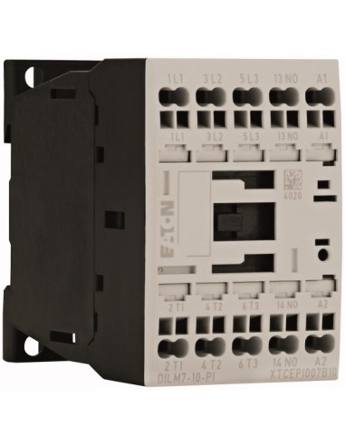 Stycznik mocy, 3-biegunowe, 380 V 400 V 3 kW, 1 zestyk zwierny, 230 V 50 Hz, 240 V 60 Hz, Praca AC, Zaciski sprężynowe Push-In