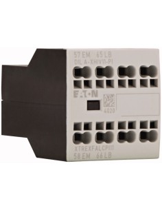 Moduł wyłącznika pomocniczego, 2-biegunowe, I 16 A, 1 zestyk zwiernyF, 1 zrS, Mocowanie do płyty czołowej, Zaciski sprężynowe P 2