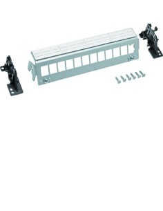 Patch Panel 12M Keystone, bez modułów, szyna TS lub płyta montażowa FZ12MK Hager 2