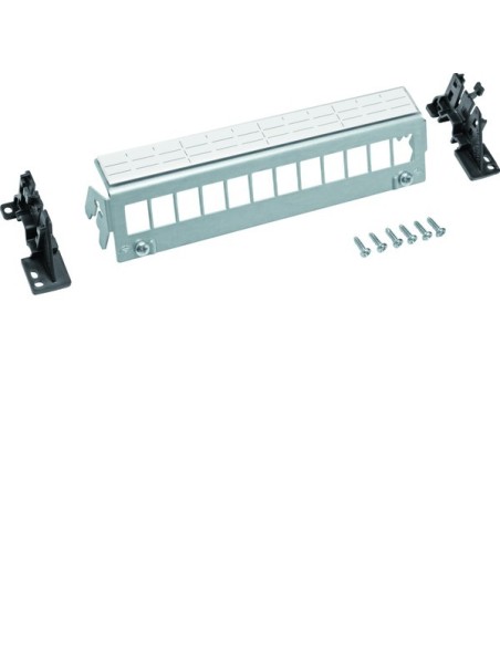 Patch Panel 12M Keystone, bez modułów, szyna TS lub płyta montażowa FZ12MK Hager