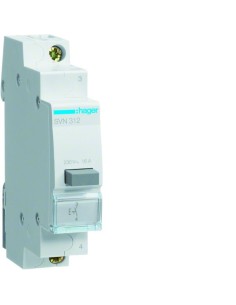 Przełącznik przyciskowy 1NO Ith16A 230VAC SVN312 Hager 2