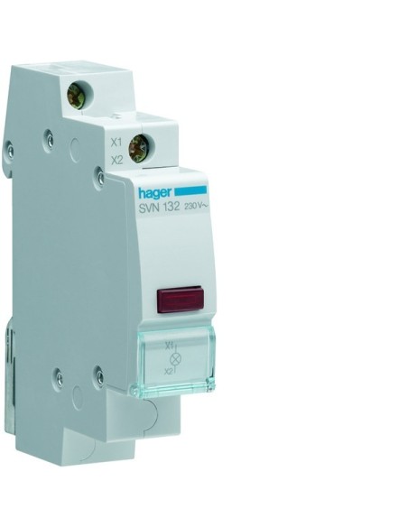 Lampka sygnalizacyjna LED czerwona 12-48VAC/DC SVN132 Hager