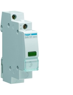 Lampka sygnalizacyjna LED zielona 12-48VAC/DC SVN131 Hager 2