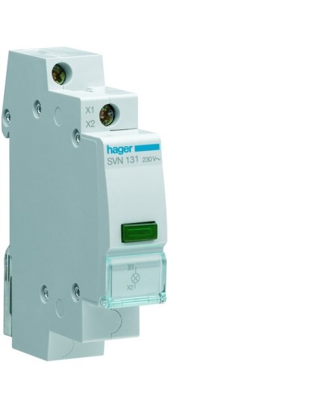 Lampka sygnalizacyjna LED zielona 12-48VAC/DC SVN131 Hager