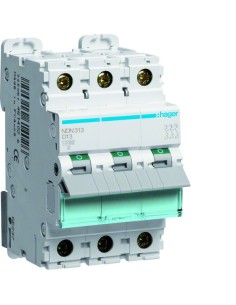 MCB Wyłącznik nadprądowy Icn10000A / Icu15kA 3P D 13A NDN313 Hager 2