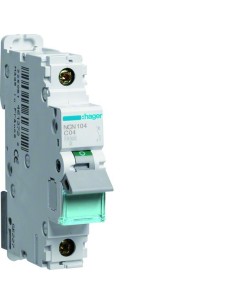 MCB Wyłącznik nadprądowy Icn10000A / Icu15kA 1P C 4A NCN104 Hager 2