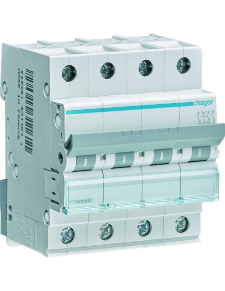 MCB Wyłącznik nadprądowy Icn6000A 4P B 40A MBN440E Hager