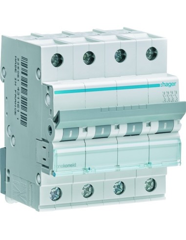 MCB Wyłącznik nadprądowy Icn6000A 4P B 13A MBN413E Hager