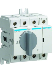 Modułowy rozłącznik izolacyjny obrotowy 4P 80A, rozmiar 2 HAC408 Hager 2