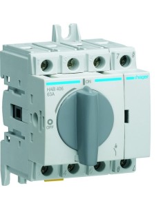 Modułowy rozłącznik izolacyjny obrotowy 4P 63A, rozmiar 1 HAB406 Hager 2