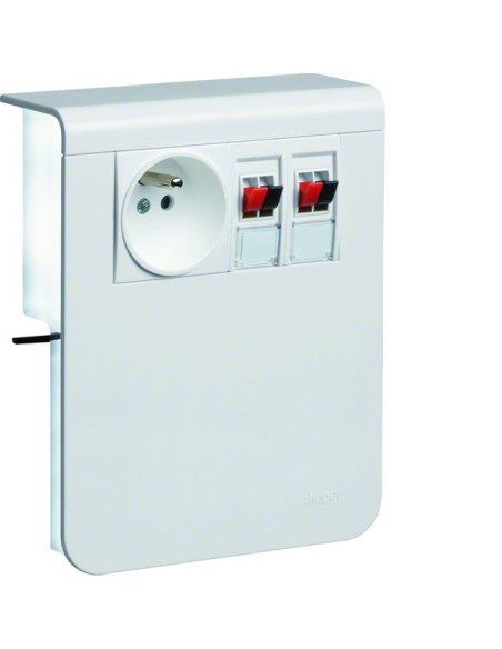 tehalit.SL Nośnik urządzeń 20x115 2P+E / 2x gniazdo głośnikowe biały SL20115923F9010 Hager