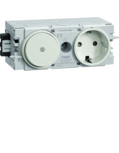 tehalit.WA Gniazdo SCHUKO z przełącznikiem WAGO C-profil krem GS11009001 Hager 2