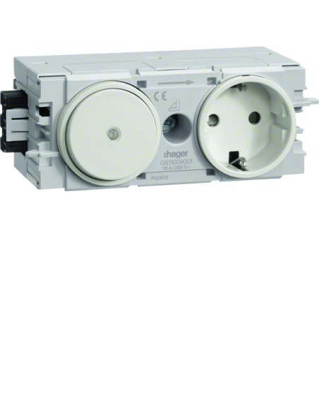 tehalit.WA Gniazdo SCHUKO z przełącznikiem WAGO C-profil krem GS11009001 Hager