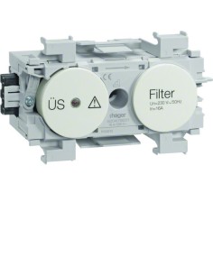 tehalit.WA Gniazdo z ogranicznikiem przeciwprzepięciowym z filtrem WAGO mont kraw krem G004019001 Hager 2