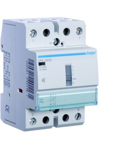 Stycznik cichy z możliwością sterowania ręcznego 12VAC/DC 2NO 63A AC-7a/b ERL263S Hager 2