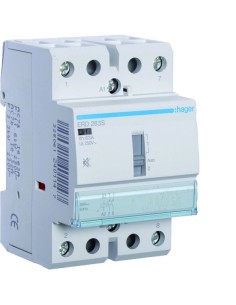 Stycznik cichy z możliwością sterowania ręcznego 24VAC/DC 2NO 63A AC-7a/b ERD263S Hager 2