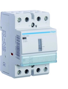 Stycznik z możliwością sterowania ręcznego 24VAC 2NO 63A AC-7a/b ERD263 Hager 2