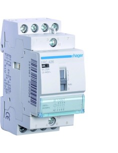 Stycznik z możliwością sterowania ręcznego 230VAC 4NC 25A AC-7a/b ERC426 Hager 2