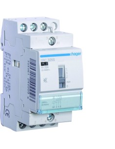 Stycznik cichy z możliwością sterowania ręcznego 230VAC 3NO 25A AC-7a/b ERC325S Hager 2