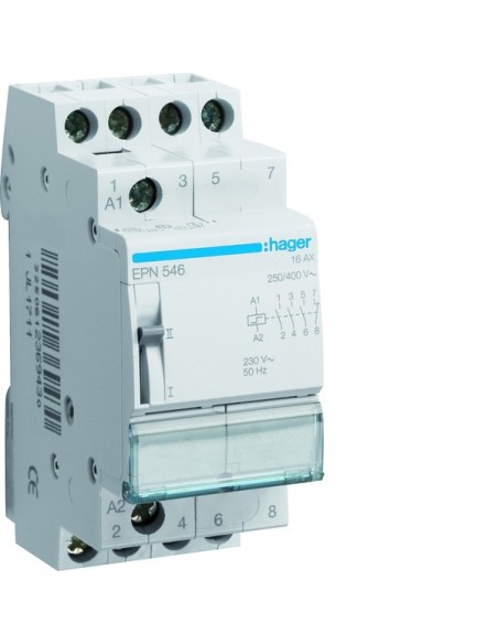 Przekaźnik bistabilny 230VAC/110VDC 3NO+1NC 16A EPN546 Hager